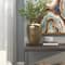 18" Gold Aluminum Brushed Vase with Hammered Top
